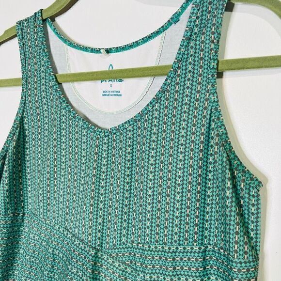 PrAna Blue Green Geometric Stretch Pullover Sundress - Picture 3 of 8